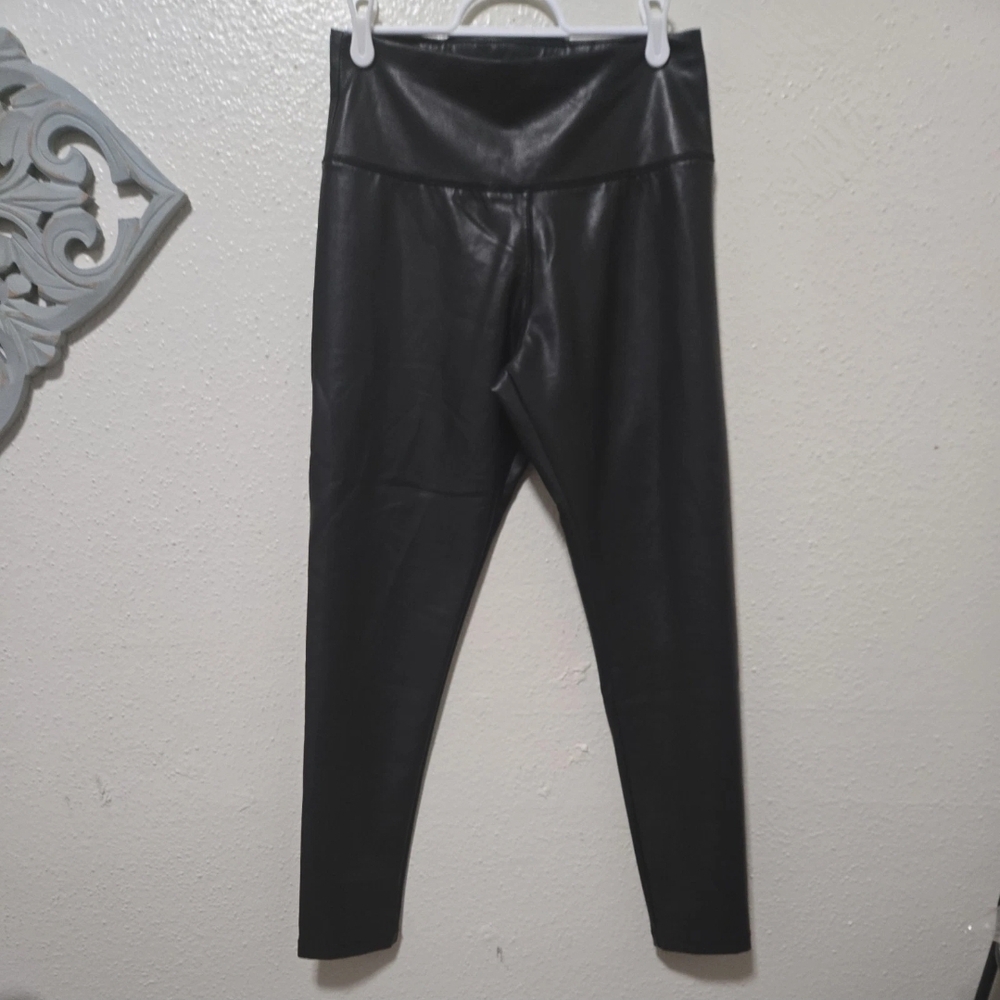 New York & Company Black Faux Leather Pants Size S